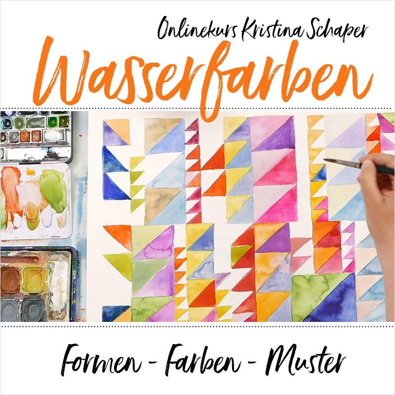 Wasserfarben - Formen Farben Muster